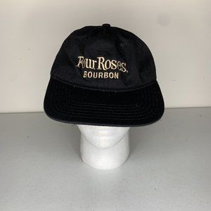 Style Master Four Roses Bourbon Black One Size Strapback Baseball Cap Hat